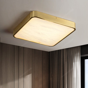 Creative All Copper Marble <b>Ceiling</b> <b>Light</b> <b>Led</b> <b>Square</b> Modern For Bedroom Hallway Study Balcony - Product Image 1
