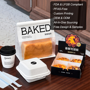 Juego <span class=keywords><strong>de</strong></span> Empaque Personalizado para Panadería, Bolsa <span class=keywords><strong>de</strong></span> Papel, Taza, Caja <span class=keywords><strong>de</strong></span> Papel para Cupcakes, Donuts, Tartas <span class=keywords><strong>de</strong></span> Huevo, Contenedor <span class=keywords><strong>de</strong></span> Alimentos <span class=keywords><strong>de</strong></span> Pulpa <span class=keywords><strong>de</strong></span> Papel, Grado Alimenticio - Product Image 1