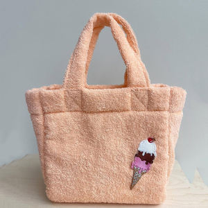 Serviette éponge avec logo de taille personnalisée pour femmes petit sac fourre-tout spacieux en <span class=keywords><strong>tissu</strong></span> éponge pour femmes avec <span class=keywords><strong>motif</strong></span> de broderie - Product Image 6