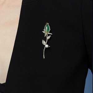 Broches de Moda Personalizados con Perlas de Circonio y Aleación de Oro, Regalo de Lujo Coreano para Mujeres, Bodas, Compromisos y Fiestas - Product Image 2