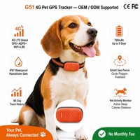 Traceur GPS étanche IP67 modèle G51 4G avec suivi en temps réel pour animaux de compagnie, clip dorsal, autonomie de plus de 20h, compatible iOS/Android