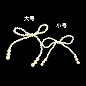 โบว์มุกสีแดงสด ขนาดใหญ่และเล็ก สำหรับตกแต่งเค้ก ตกแต่งผม เสื้อผ้า อุปกรณ์ทำเครื่องประดับ DIY - Product Image 1