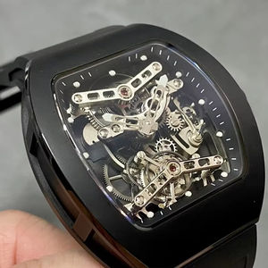 Montre automatique mécanique de sport pour homme, tendance, de haute qualité, avec aiguilles, bracelet en acier inoxydable, verre saphir, étanche 30 bars - Product Image 1