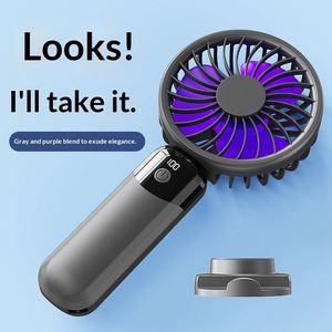 Nuevo Ventilador Portátil Recargable de 6 Velocidades con Pantalla Digital, 1000mAh-1200mAh, Gran Potencia, Silencioso, de Escritorio, para Exteriores, Mini - Product Image 3