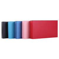 Boîte cadeau personnalisée pour portefeuille long avec couvercle et base, boîte d'emballage cosmétique carrée noire pour bas en soie, impression offset
