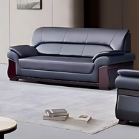 Ensemble canapé et table basse de bureau moderne - Idéal pour réunions d'affaires, collaboration, détente, hôtels, appartements - Canapé sectionnel en cuir