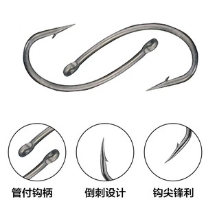 Hameçons de rivière <span class=keywords><strong>Gamakatsu</strong></span> 50 pièces hameçons de pêche géants en acier à haute teneur en carbone | Matériel de pêche - Product Image 3