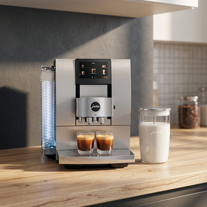 เครื่องชงกาแฟอัตโนมัติสำหรับอุตสาหกรรม DIY ตัวเครื่องอะลูมิเนียมสีขาว ภาชนะใส่นมแบบแก้ว รับผลิตแบบ OEM/ODM ปรับแต่งได้ รับประกัน 3 ปี ผลิตในสหรัฐอเมริกา - Product Image 2