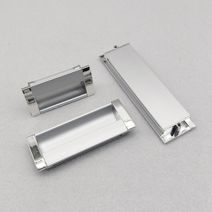 Tirador de cajón empotrado de aleación de aluminio, moderno, rectangular, para muebles - Product Image 3