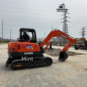 Mini pelle de 5.5 tonnes Excavatrice d'occasion Doosan DH55 à bas prix Excavatrice Doosan DH55 DX55 d'occasion à l'état neuf 90% - Product Image 3