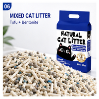 Litière pour chat en cassave, écologique, à agglomération rapide, hautement absorbante, contrôle des odeurs, nettoyage facile, avec tofu et bentonite de sodium mélangés