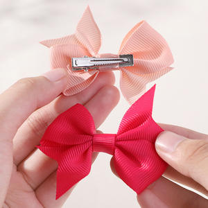 Baby Bogen Haars pangen Set-Mehrere Farben. Super süße Mini Mädchen Haarknoten Schleifen-10 teil/satz-Solid Color Tiny Kleinkind Bogen Set - Product Image 5