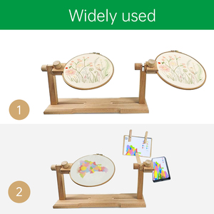 Support de cerceau à broder en bois naturel robuste Youlike YLH240806-1 avec support réglable pour le tricot artisanal DIY - Product Image 3