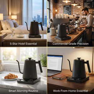 Kingze personalizado sin BPA de acero inoxidable 220V cafetera de té Control de temperatura inteligente hervidor de cuello de cisne inteligente - Product Image 5