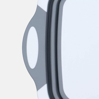 Nouvelle arrivée Planche à découper pliable multifonction 3 en 1 avec plastique et silicone portable pour couper les légumes à laver