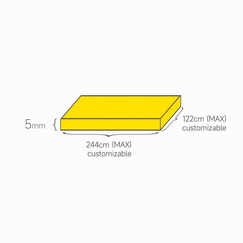 Solid Yellow acrylic sheet for laser cutting  Bright Yellow Non-Transparency Acrylic Raw Material   Customized