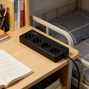 Regleta de alimentación universal General Electric con enchufe de extensión para Reino Unido y toma de corriente de mesa con 3 puertos USB - Product Image 1
