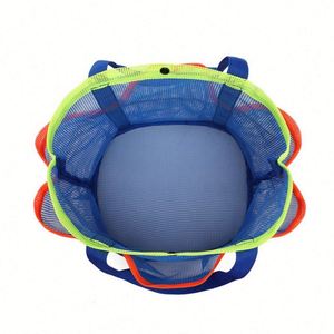 Customizable Colorful Custom Printed Printing Logo Blue Mesh Shopping Tote <b>Bag</b> Black Polyester <b>Large</b> Mesh Summer <b>Beach</b> <b>Bags</b> - Product Image 4