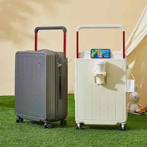 Valise élégante, nouvelle arrivée, design minimaliste, haute esthétique, avec mot de passe, poignée <span class=keywords><strong>télescopique</strong></span> large, design bicolore pour jeunes adultes - Product Image 2