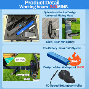 Kit de Motor Hidrofólico Mejorado de 2000W, 10Ah, con Hélice Impermeable para Surf y Wakeboard - Product Image 3