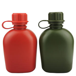 Muestra gratis equipo de defensa personal, botella de agua táctica al aire libre, 1000ml, cantimplora PE con cubierta, venta al por mayor - Product Image 2