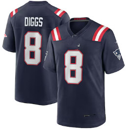 Erkek gençlik kadın amerikan futbolu Jersey New England 10 Drake Maye 8 Stefon Diggs 12 Brady dikişli Jersey nefes - Product Image 3