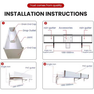 <span class=keywords><strong>Gouttière</strong></span> et tuyau de descente en plastique de toiture de <span class=keywords><strong>PVC</strong></span> de résistance thermique pour des bâtiments - Product Image 4