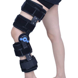Genouillère de soutien à rotule ouverte, stabilisateur articulé réglable, coussinets de fixation pour le genou, sécurité et fitness - Product Image 1