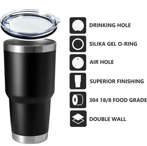 Gobelets isothermes personnalisés avec logo, vente en gros, 12oz, 20oz, 30oz, tasses de voyage, gobelets isothermes à double paroi en acier inoxydable - Product Image 2