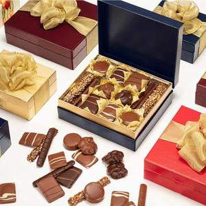 Ribbon <strong>Rectangle</strong> Luxury High End Valentines <strong>Chocolate</strong> Truffle Boxes <strong>Packaging</strong> Custom Empty <strong>Chocolate</strong> Box - Product Image 2