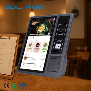 Borne interactive Android 7.1 avec lecteur de carte TF, scanner de codes et imprimante pour enregistrement des visiteurs – Kiosque intelligent SDLPOS durable - Product Image 1