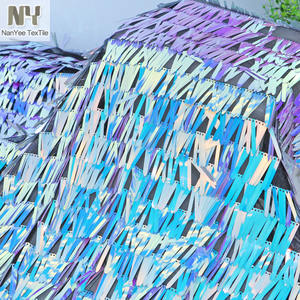 Nanyee Textile All Over <span class=keywords><strong>Pastel</strong></span> Blue Iridescent Shard Flapper Tela de lentejuelas para Couture Prom Fabric - Product Image 5