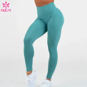 Wholesale Plain High Waist Women Fitness Leggings Light Weight Gym Tights Custom Yoga Pants