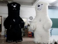 Costume de mascotte d'ours gonflable marron 2M adulte fait à la main Offre Spéciale pour le Costume de Performance de fête d'événement d'halloween avec le ventilateur