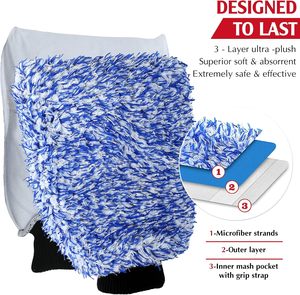 เทปทำความสะอาดล้อรถยนต์ไมโครไฟเบอร์คุณภาพพรีเมียมสีน้ำเงิน ขายส่ง ราคาพิเศษ ขนาด 60x8 ซม. ประสิทธิภาพสูง เหมาะสำหรับรถยนต์ - Product Image 3