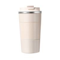 Thermos isotherme portable en acier inoxydable, tasse de voyage à double paroi, tasse à café avec manchon en silicone