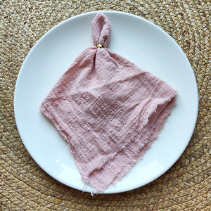Taplak Meja & Serbet Kain Katun Persegi Buatan Tangan Ychon, Dapat Disesuaikan, Pewarnaan Polos, Dapat Digunakan Kembali, Bahan Kain Kasa, untuk Dekorasi Pernikahan & Rumah - Product Image 5