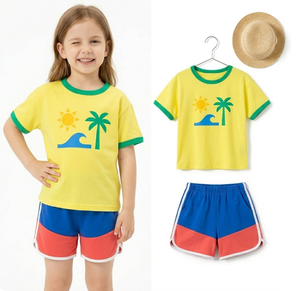 Lote de Ropa de Verano para Niños de 3 a 6 Años, Diseños Variados, Colores Surtidos, Camisetas de Algodón con Cuello Redondo y Manga Corta y Conjunto de Pantalones Cortos - Product Image 1