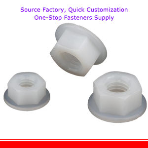 Écrou à bride en nylon plastique hexagonal filetage métrique écrous à fond plat blanc M3 M4 M5 M6 <span class=keywords><strong>M8</strong></span> M10 M12 isolation thermique et électrique - Product Image 4