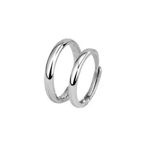 Классическое минималистичное круглое кольцо с платиновым покрытием для мужчин и женщин, обручальное кольцо, ювелирные изделия, оптовая продажа