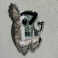 Miroir mural décoratif Chainsaw Man, design anime original, léger, durable et robuste, avec crochets de suspension pour la décoration intérieure