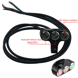 YHMOTO <b>Control</b> Switch Schalter for Universal ATV UTV Motorcycle E Bike 3 Buttons Headlight Fog Horn - Product Image 6