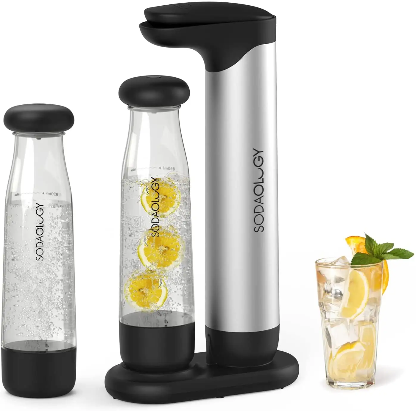 High Quality Sodaology Soda And Sparkling Water Maker Soda Maker Machine Soft Drink With Two 1L BPA Free Reusable Bottles