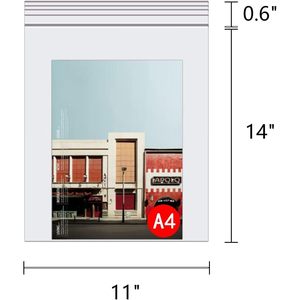 Sacs à fermeture éclair en poly transparent, 11 x 14 pouces, 100 pièces, sacs de rangement refermables pour aliments, vêtements, documents, bijoux, cadeaux, faveurs de fête - Product Image 2