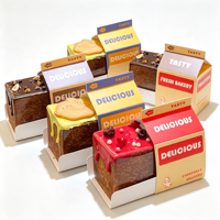 Boîte d'emballage miniature créative en forme de boîte de lait pour pain alcalin, cube de pain, toast, croissant, gâteau soufflé