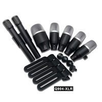 Lane Q904-XLR meilleure vente 7 pièces ensemble de microphones à tambour support de microphone pour batterie ensemble de microphones pour batterie