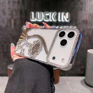 Coque de téléphone de luxe et tendance incrustée de diamants creux pour <span class=keywords><strong>iPhone</strong></span> 11 12 <span class=keywords><strong>13</strong></span> 14 15 16 17 <span class=keywords><strong>Pro</strong></span> <span class=keywords><strong>Max</strong></span> 17Air, accessoires de téléphone anti-chute - Product Image 5
