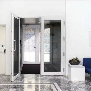 Diseño Simple Personalizado UPVC Puerta de entrada frontal <span class=keywords><strong>Ventanas</strong></span> <span class=keywords><strong>y</strong></span> <span class=keywords><strong>puertas</strong></span> de vinilo <span class=keywords><strong>Puertas</strong></span> abatibles francesas de vidrio templado doble de plástico - Product Image 4
