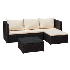 Mobili da giardino Bergen III, neri e beige - Product Image 5