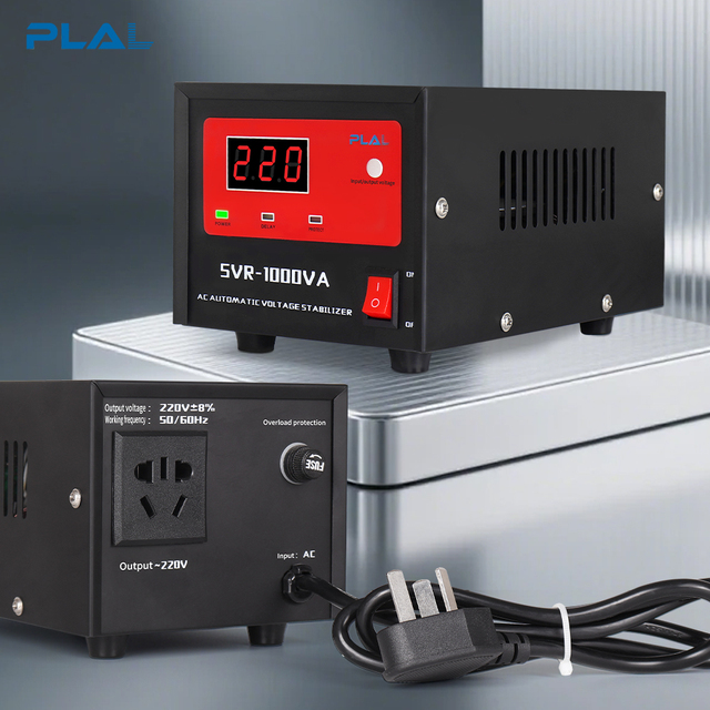 PLAL Relay Type Automatic Stabilizer Voltage Regulator for Home Monitoring Usage220v AC Avr SVR-1000VA Single Phase Power